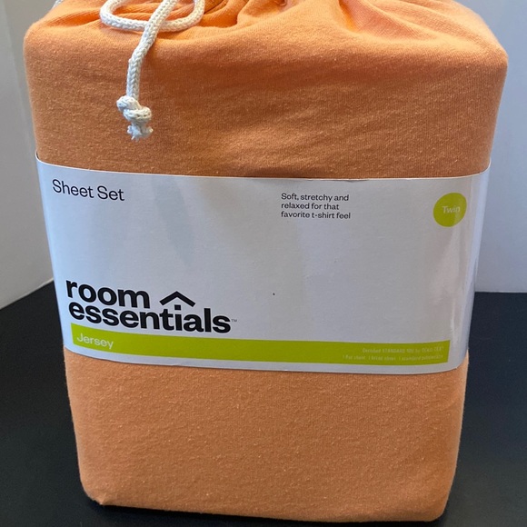 Room Essentials Bedding Room Essentials Jersey Orange Twin Sheet